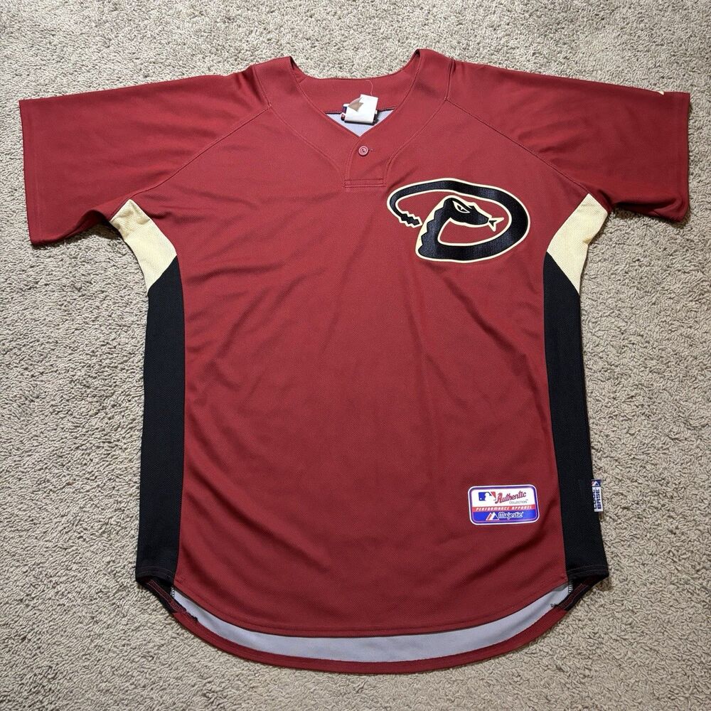 Arizona Diamondbacks Jersey Majestic Authentic Collection Red Cool Base Men’s L